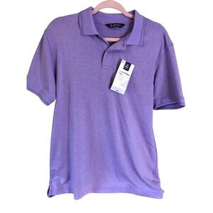 Men's Purple Classic Fit Stretch Cotton Pique Polo Size Small Member's Mark